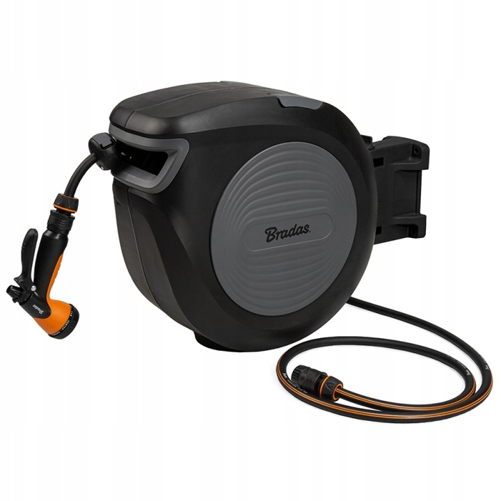 BĘBEN ZWIJACZ NA WĄŻ OGRODOWY AUTOMATYCZNY ZWIJACZ + 30M WĘŻA BLACK LINE