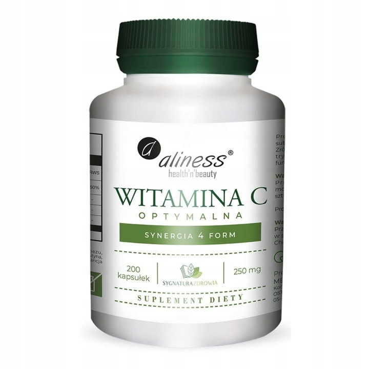 Aliness - Witamina C Optymalna 250 mg - 200 vege kapsułek