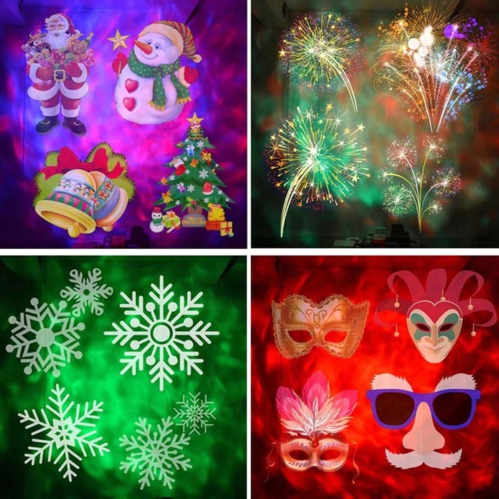 PROJEKTOR LASEROWY ŚWIĄTECZNY NA DOM 12 MOTYWÓW