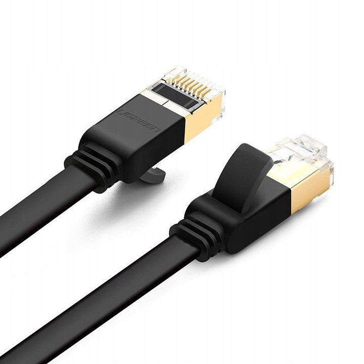UGREEN Płaski Kabel Internetowy Przewód Sieciowy Ethernet RJ45 Cat.7 STP 8m