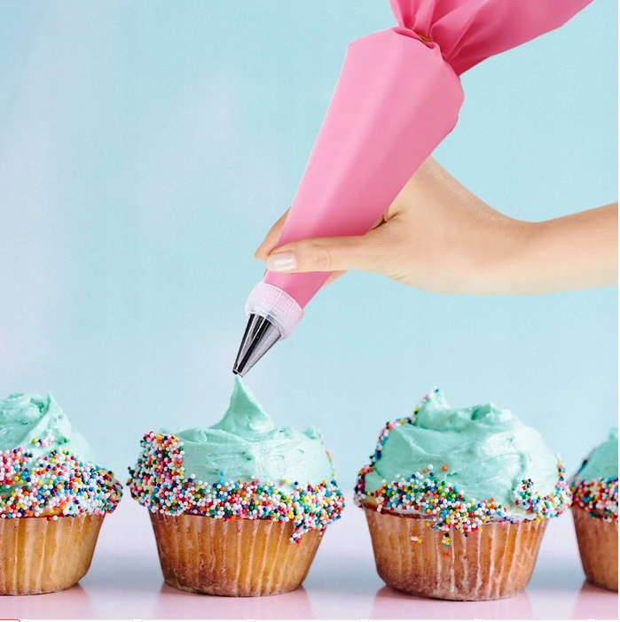 Tylki Cukiernicze 2x RĘKAW CUKIERNICZY DEKORATOR TORTÓW Skrobka Tortu 24 el