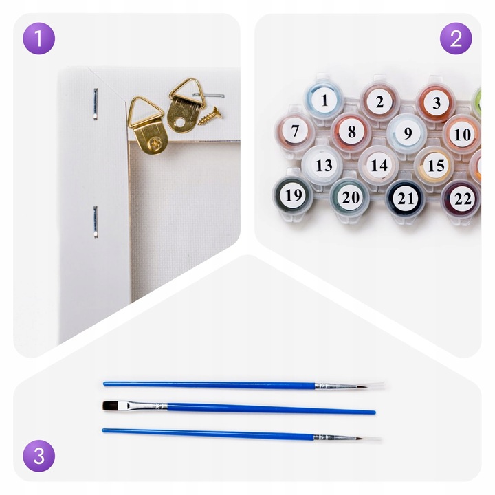 Obraz do MALOWANIA PO NUMERACH Na Prezent Pejzaż Leśna Rzeka Z Ramą ARTNAPI