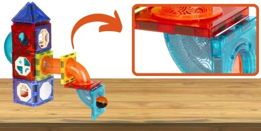 KLOCKI MAGNETYCZNE KONSTRUKCYJNE ŚWIECĄCY TOR 75el