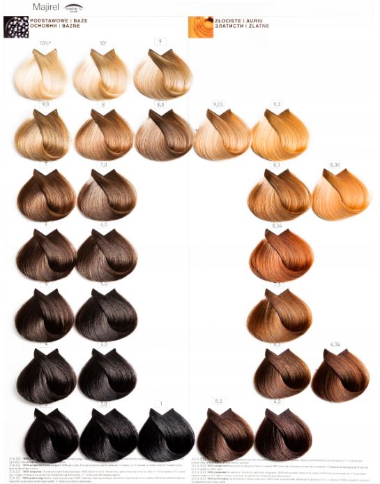 LOREAL MAJIREL FARBA DO WŁOSÓW 50ML CAŁA PALETA