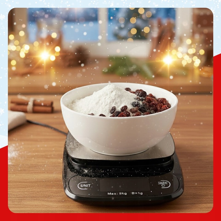 WAGA KUCHENNA ELEKTRONICZNA WYŚWIETLACZ LCD DOTYKOWA PRECYZYJNA 5KG/1G