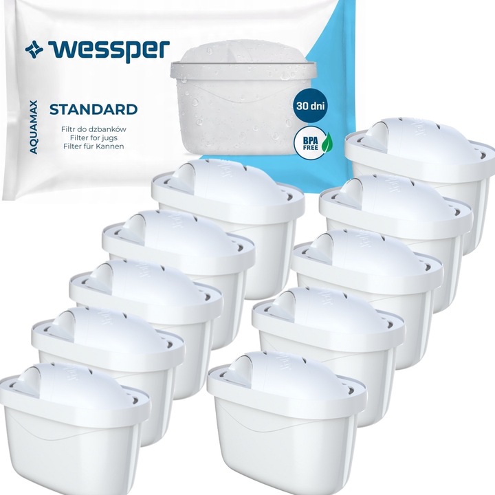 10x FILTR AQUAMAX FILTRY do WODY do DZBANKA AQUAPHOR BRITA DAFI 10