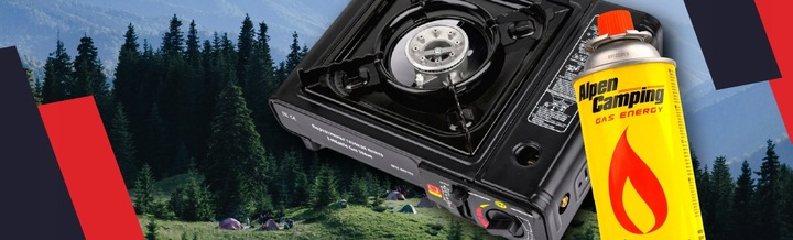KUCHENKA GAZOWA TURYSTYCZNA 2w1 Z REDUKTOREM I WALIZKĄ + 6 KARTUSZE