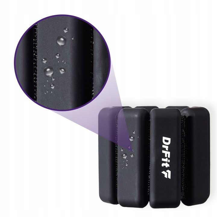 Obciążniki na Kostki Nadgarstki do Ćwiczeń Regulowane 2x 0,45 kg Czarne