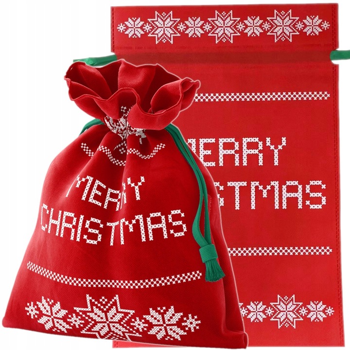 Torba worek torebka prezenty prezent prezentowy świąteczny Święta 30X45 4pc