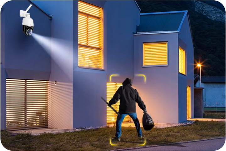 Kamera Zewnętrzna Obrotowa P8 WiFi 8MPx 4K UHD AUDIO DETEKCJA 4XZOOM