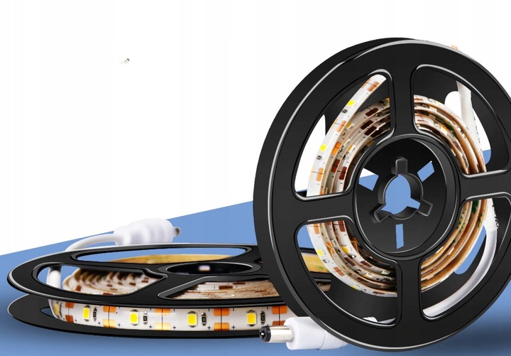 TAŚMA LED CZUJNIK RUCHU NA BATERIE + USB DO SZAFY MEBLI POD ŁÓŻKO