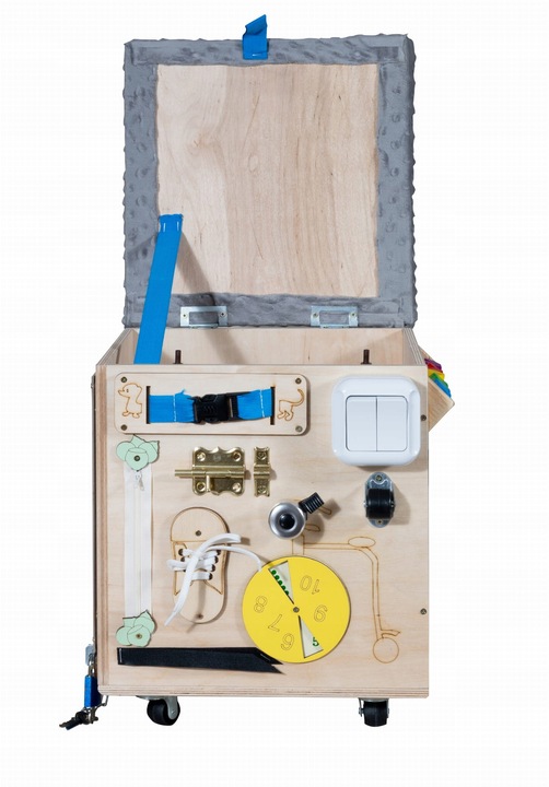 PUFA Manipulacyjna Na Zabawki Tablica Skrzynia