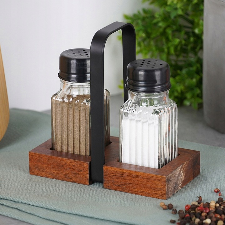 Przyprawnik SOLNICZKA PIEPRZNICZKA zestaw pojemniki do soli pieprzu