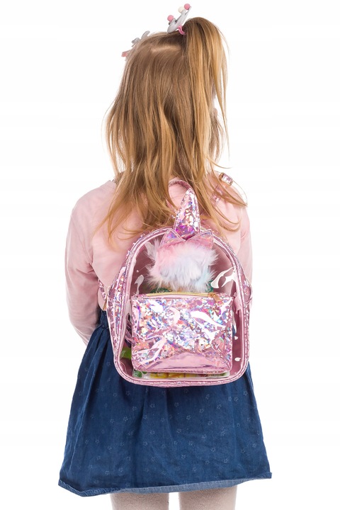 PLECAK PLECACZEK RÓŻOWY DLA DZIEWCZYNKI JEDNOROŻEC