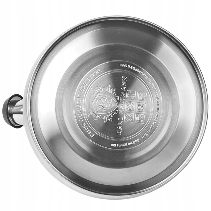 CZAJNIK na GAZ CZAJNIK z GWIZDKIEM POKRYWĄ 3L STAL INDUKCJA SREBRNY