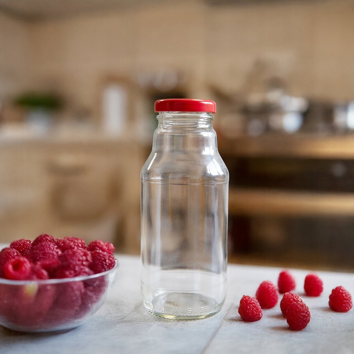 10x BUTELKA NA SOK KUBUŚ SOCZEK 330ml + ZAKRĘTKA BUTELKI SZKLANE NA SYROP