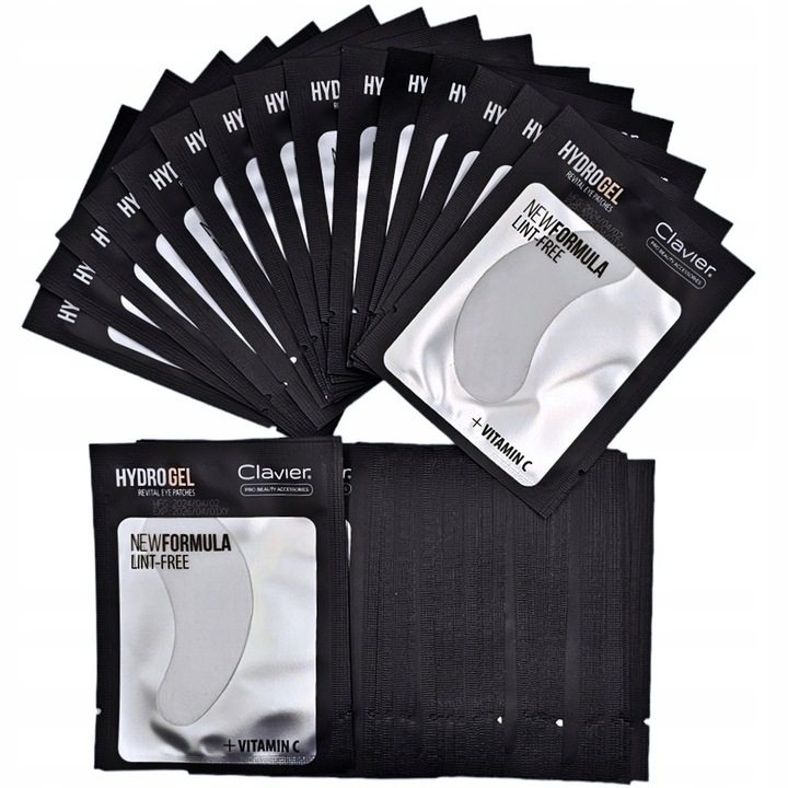 100szt Płatki pod oczy do przedłużania rzęs żelowe czarne