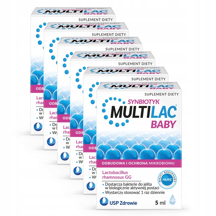 6x MULTILAC BABY synbiotyk dla dzieci krople 5ml