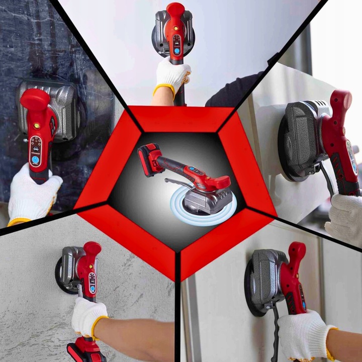 PRZYSSAWKA WIBRUJĄCA DO PŁYTEK WIBRATOR DO POZIOMOWANIA 2xAKU MOCNA