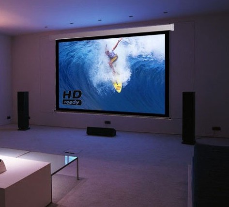 Duży EKRAN PROJEKCYJNY SUFITOWO ŚCIENNY 200X200cm 112" HDREADY