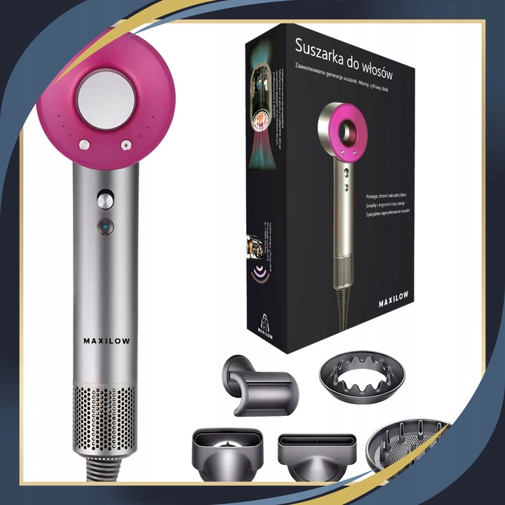 Suszarka Do Włosów Z DYFUZOREM Prezent Cicha Jonizacją Końcówki 5w1