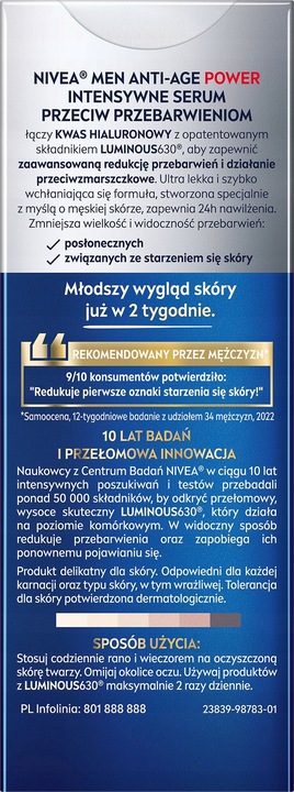 NIVEA MEN ANTI-AGE Przeciwzmarszczkowe serum do twarzy dla mężczyzn 30ml