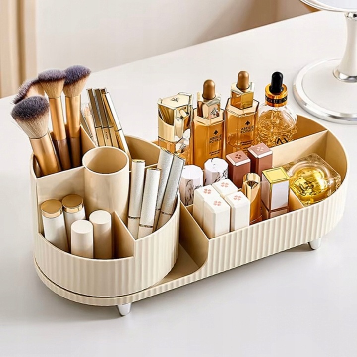 Organizer obrotowy biurowy i kosmetyczny kuferek elegancki pojemnik