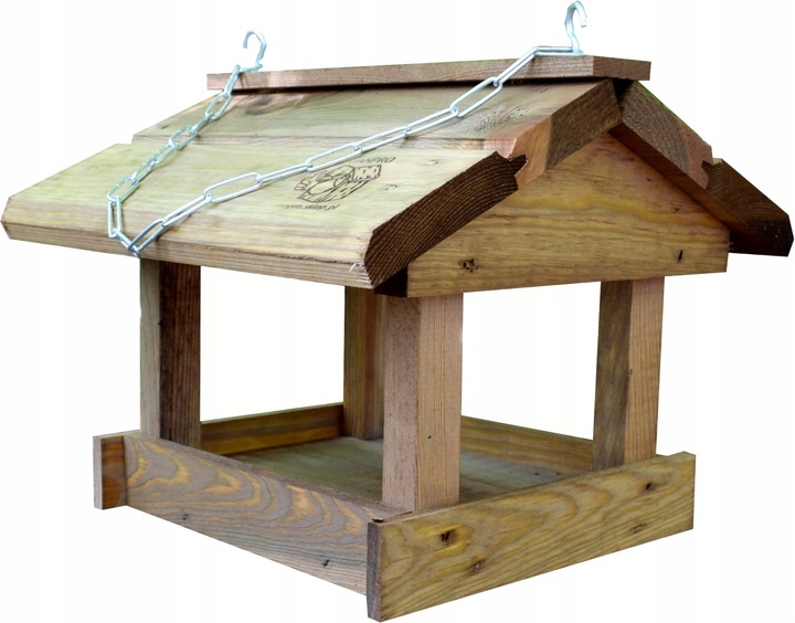 Karmnik dla ptaków zimujących K-35 Klasyczny Drewniany Domek Budka