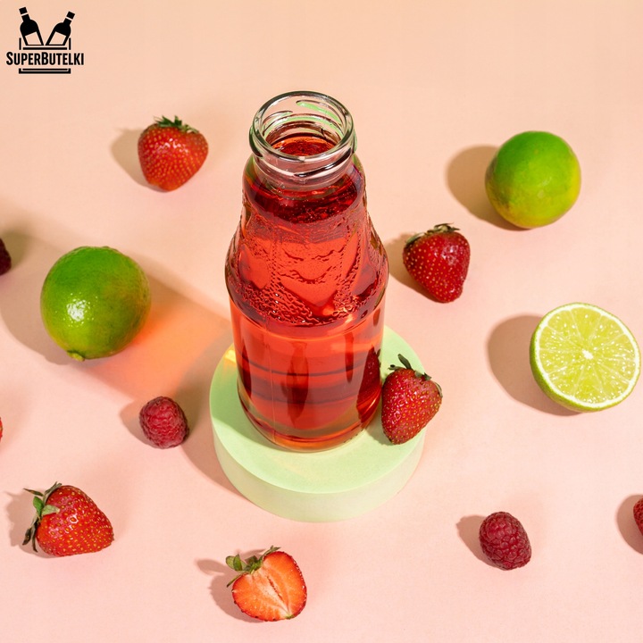 10x BUTELKA SZKLANA SOCZEK 330ml Z ZAKRĘTKĄ NA SOK BUTELKI NA SOKI + GRATIS