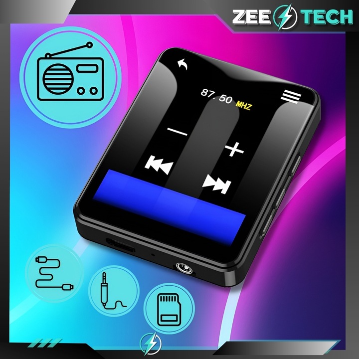 ODTWARZACZ MP3 MP4 32GB BLUETOOTH GŁOŚNIK PL MENU RADIO DYKTAFON