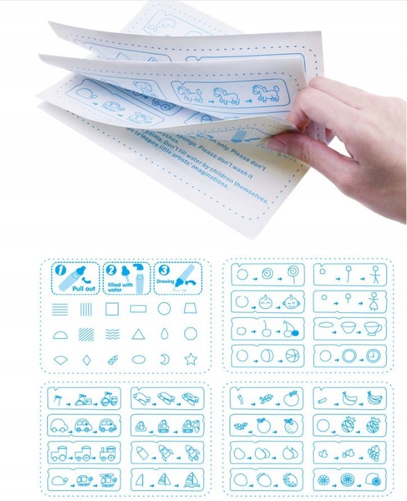 DUŻA MATA WODNA DO MALOWANIA WODĄ PIECZĄTKI 120x90