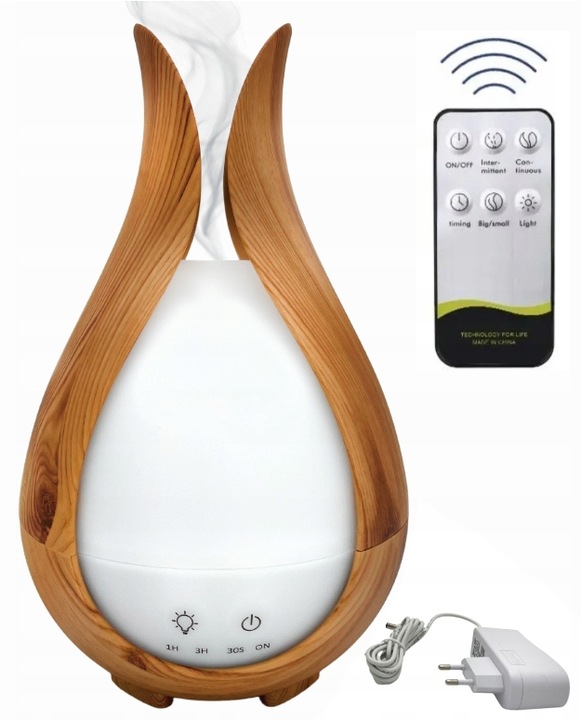 NAWILŻACZ POWIETRZA DYFUZOR ZAPACHOWY AROMATERAPIA LAMPKA NOCNA +