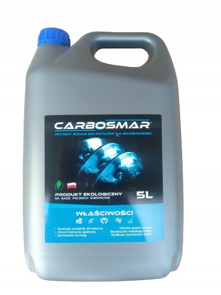 CARBOSMAR PŁYNNY SMAR 5 Litrów DO KOTŁÓW NA EKOGROSZEK
