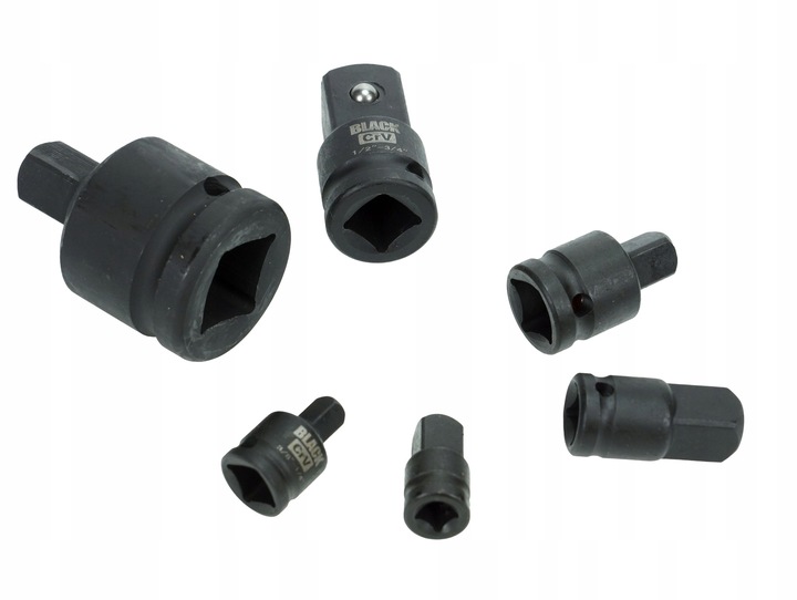 REDUKCJE ADAPTERY REDUKCYJNE 1/2 1/4 3/8 3/4 8szt BLACK