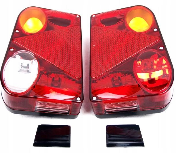Lampy tylne do przyczepy lawety + wiązka instalacja 5m 13PIN
