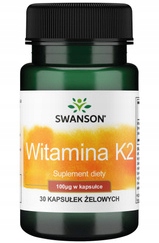 SWANSON NATURALNA WITAMINA K2 100mcg MK-7 KOŚCI