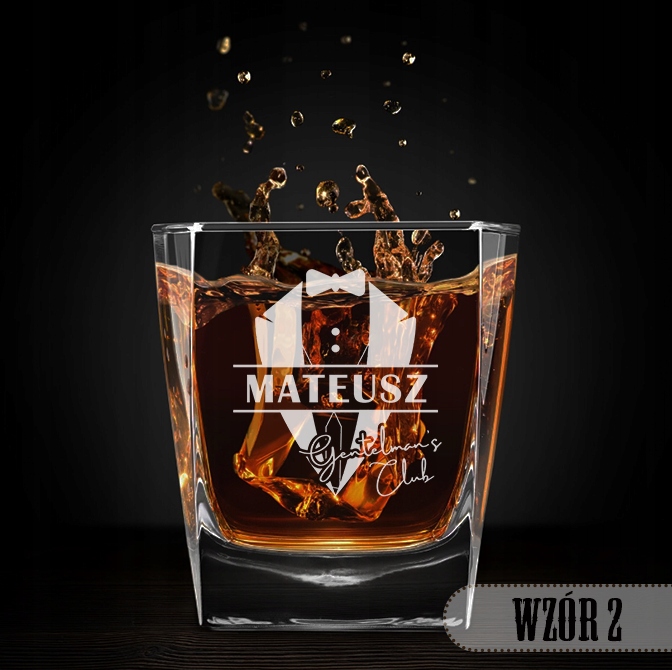 SZKLANKA DO WHISKY 300 ml z grawerem PREZENT URODZINY Dla Chłopaka