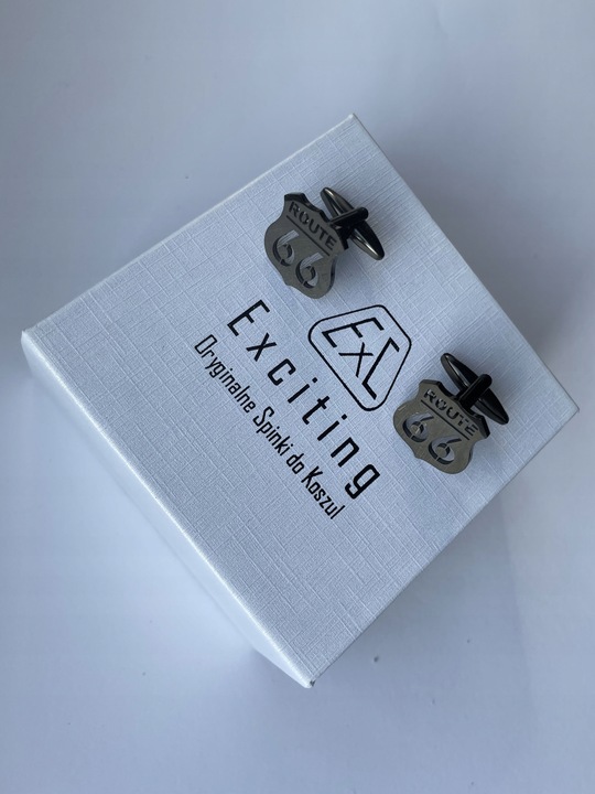 Markowe spinki do mankietów Exciting Czarna Koniczyna Koniczynka z Onyxem