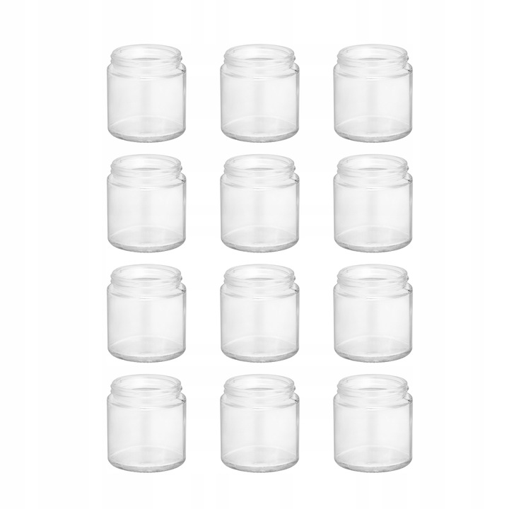 Słoik pojemnik szklany bezbarwny do zalewu świec 120ml zestaw 12 sztuk