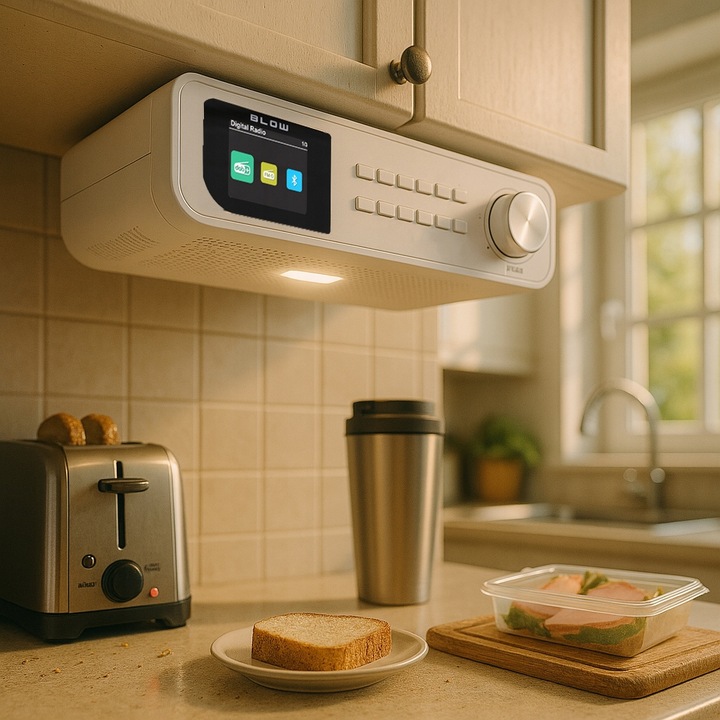 RADIO CYFROWE KUCHENNE PODSZAFKOWE PODWIESZANE FM/DAB+ BLUETOOTH