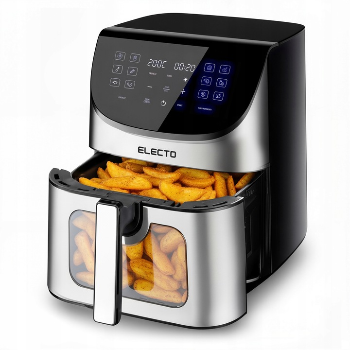 FRYTKOWNICA BEZTŁUSZCZOWA AIR FRYER 8L DUŻA FRYTOWNICA 2000W 14