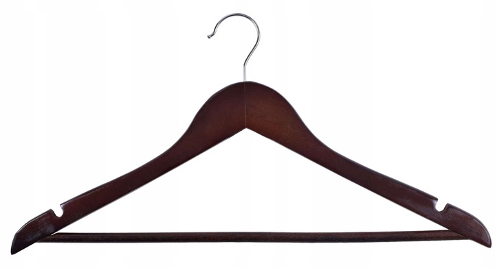 WIESZAK DREWNIANY ZESTAW 30x WIESZAKI DREWNIANE BRĄZOWE NA UBRANIA DO