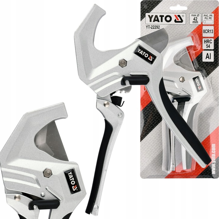 YATO OBCINAK NOŻYCE ALUMINIOWE DO RUR PCV PP, PE, PU, PESZLI 42MM YT-22292