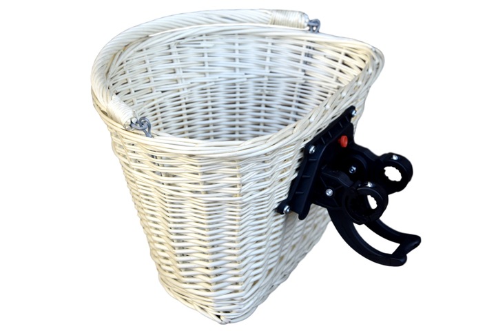 Kosz wiklinowy na rower koszyk ROWEROWY na click wiklina polski 3 kolory