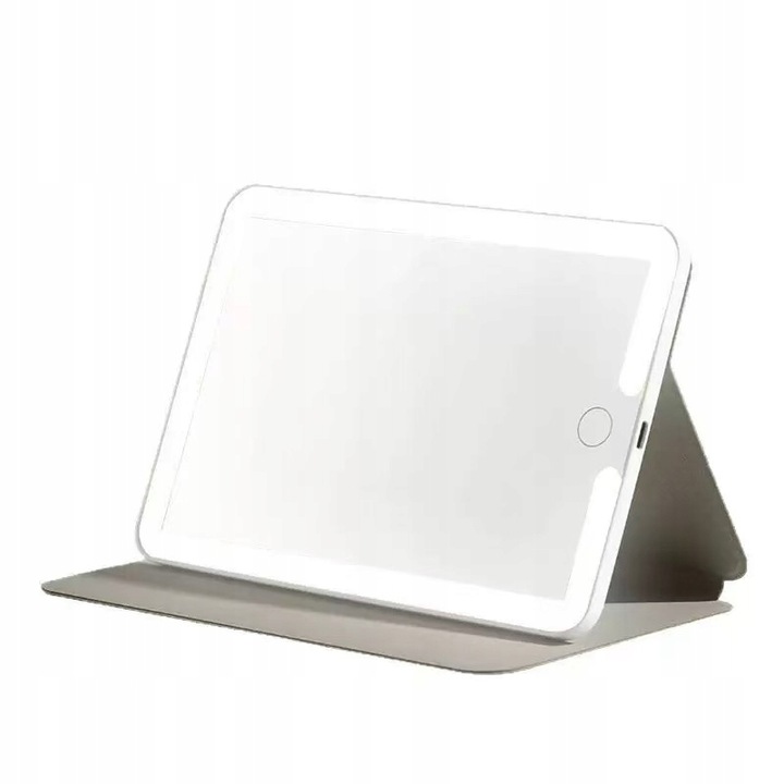 LUSTERKO KOSMETYCZNE LED SKŁADANE OBROTOWE SLIM JAK TABLET BIAŁE PODRÓŻNE