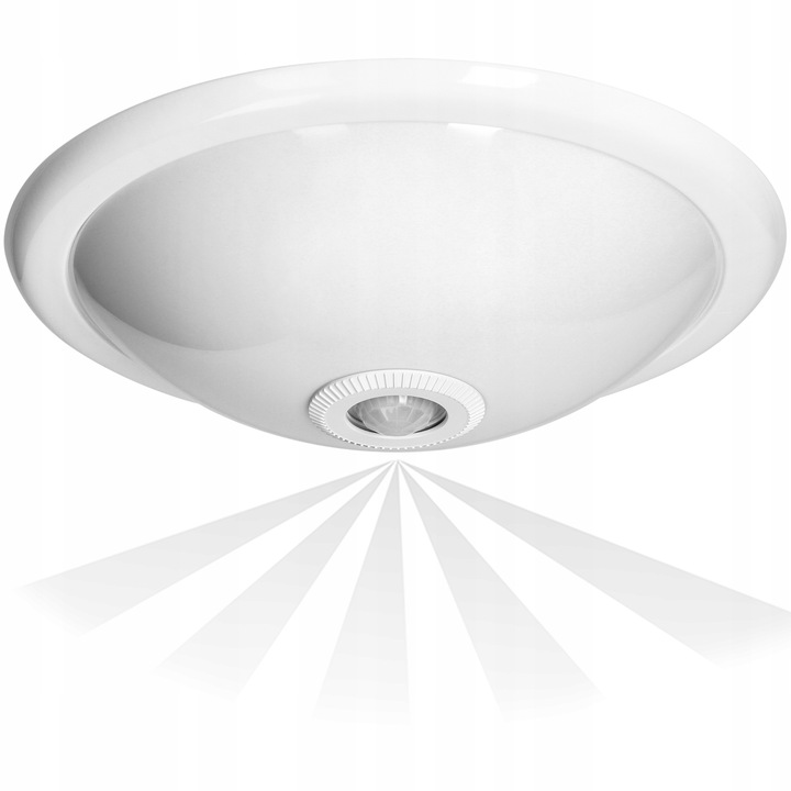PLAFON LED LAMPA SUFITOWA CZUJNIK RUCHU ZMIERZCHU + 2x ŻARÓWKA E27 LED