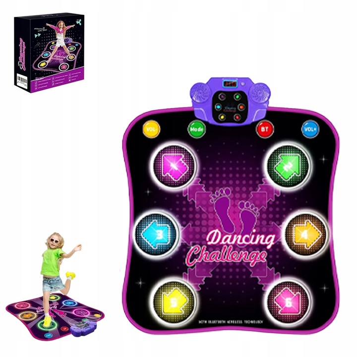 gra dla dzieci mata taneczna pianinko gra muzyczne wyzwanie 5 trybów 6 led