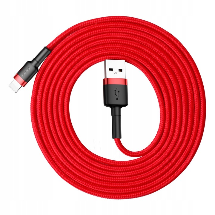 BASEUS MOCNY KABEL USB DO LIGHTNING IPHONE IPAD PRZEWÓD OPLOT 1.5A 2M