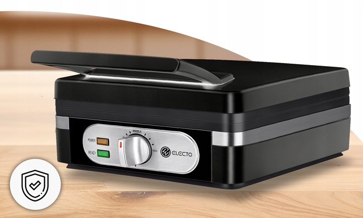 GOFROWNICA 2000W XXL 2 GOFRY Z REGULACJĄ TEMPERATURY PUSZYSTE GOFRY SOLIDNA