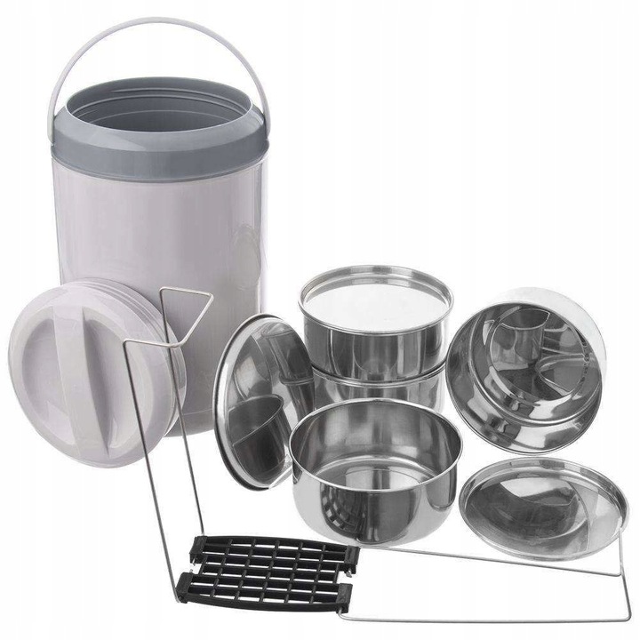 Termos obiadowy menażka na żywność 4-poziomowa z uchwytem